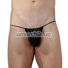 Труси-стрінги чоловічі Herren String Tiger, чорні - Фото №1