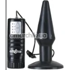 Анальная пробка с вибрацией Pure Vibes Medium Butt Plug, черная - Фото №1