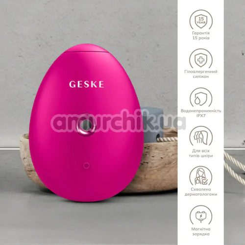 Увлажнитель для кожи лица Geske Facial Hydration Refresher 4 in 1 Oval, ярко-розовый