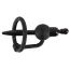 Уретральная вставка с кольцом для головки и вибрацией Penis Plug With A Glans Ring 3.5 & Vibration, черная - Фото №1