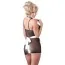 Костюм офіціантки Cottelli Collection Costumes 2470527 чорно-білий: міні-сукня + фартух + чокер - Фото №2