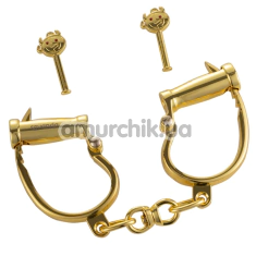Наручники Lockink Sevanda Love-Slave & Pretty-Sub BDSM Bondage-Toy Handcuffs, золоті - Фото №1