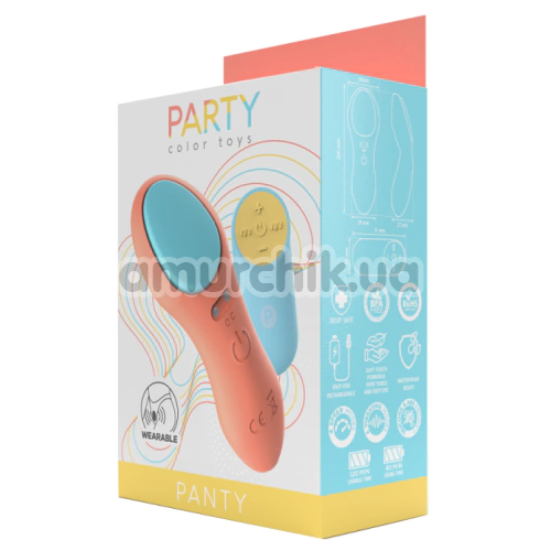 Клиторальный вибратор Party Color Toys Lila, оранжевый
