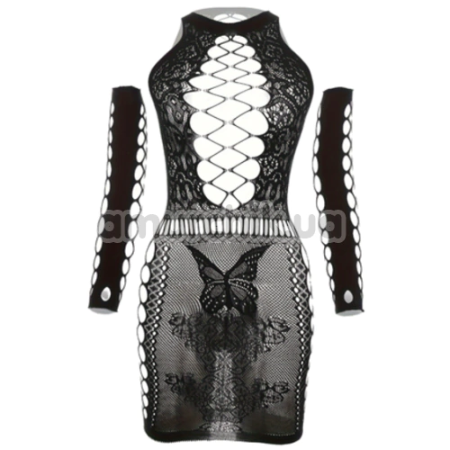 Платье Star Night Long Sleeves Mini Dress, черное