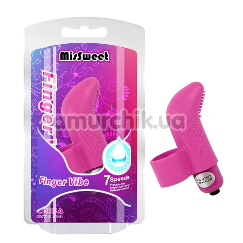 Насадка на палець з вібрацією MisSweet Finger Vibe, рожева