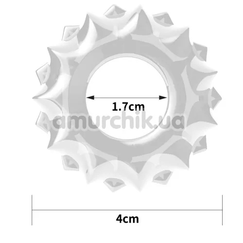 Эрекционное кольцо Power Plus Cock Ring Series LV1431, прозрачное