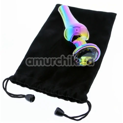 Набір з 3 анальних пробок з мультикольоровим кристалом Gleaming Love Pleasure Plug Set, мультикольоровий