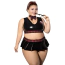 Костюм школярки JSY Sexy Lingerie P61112, чорний: спідниця + топ + чокер + стрічка для волосся - Фото №2
