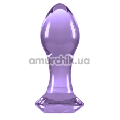 Анальна пробка Crystal Glass Gem, фіолетова - Фото №1