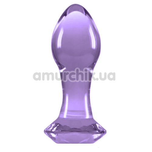 Анальна пробка Crystal Glass Gem, фіолетова - Фото №1
