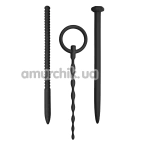 Набір з 3 уретральних вставок Knot-Knot Silicone Urethral Sounding Kit II, чорний - Фото №1