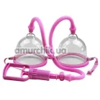 Вакуумная помпа для увеличения груди Breast Pump 014091-5, розовая - Фото №1