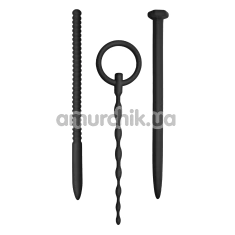 Набір з 3 уретральних вставок Knot-Knot Silicone Urethral Sounding Kit II, чорний - Фото №1
