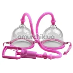 Вакуумная помпа для увеличения груди Breast Pump 014091-5, розовая - Фото №1