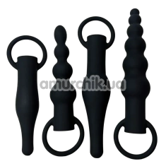 Набор анальных пробок с вибрацией Passion Play Vibrating Anal Training Set, черный - Фото №1