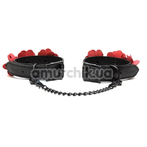 Фиксаторы для рук Liebe Seele Flower Rhythm Leather Handcuffs, черно-красные