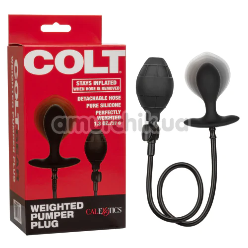 Анальный расширитель Colt Weighted Pumper Plug, черный