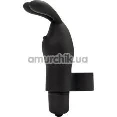 Насадка на палець з вібрацією FeelzToys Magic Finger Bunny Vibrator, чорна - Фото №1