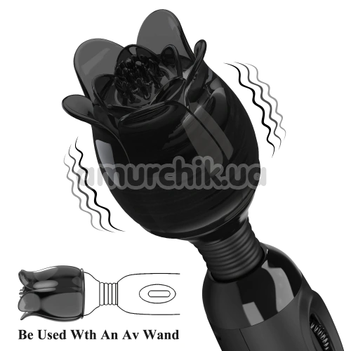 Насадка на универсальный массажер Pretty Love Power Head Secret Garden, черная