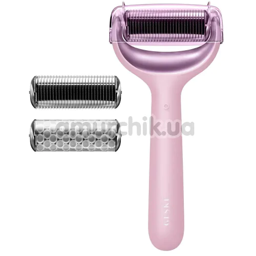 Масажер-ролер для обличчя та тіла з мікроголками Geske MicroNeedle Face & Body Roller 8 in 1, світло-рожевий - Фото №1