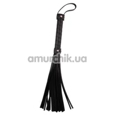 Флоггер Behave! Luxury Fetish Pleasure Whip, черный - Фото №1