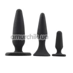 Набір з 3 анальних пробок Black Mont Anal Trainer Kit, чорний - Фото №1