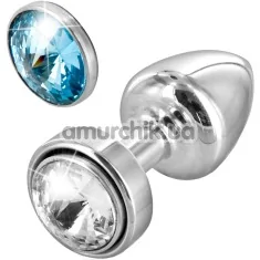 Анальна пробка з кристалом SWAROVSKI Anni Magnet T1, срібна - Фото №1
