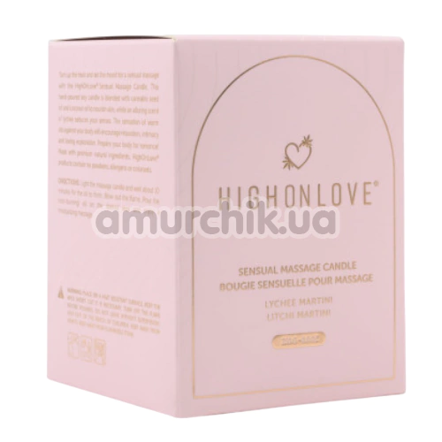 Массажная свеча HighOnLove Sensual Massage Candle Lychee Martini - личи и мартини, 250 мл