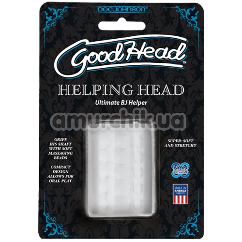 Мастурбатор GoodHead Helping Head Ultimate BJ Helper, прозорий