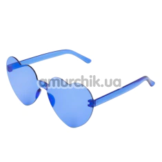 Окуляри-сердечки Diverty Sex Party Heart Glasses, блакитні - Фото №1