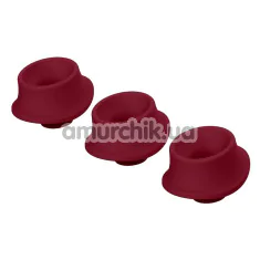 Набір насадок на симулятор орального сексу для жінок Womanizer Premium, Classic (Size L), бордовий - Фото №1