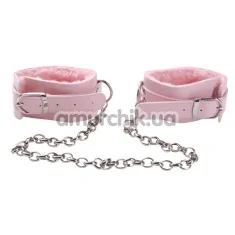 Наножники Grrl Toyz Pink Plush Ankle Cuffs, рожеві - Фото №1