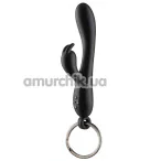 Брелок в виде rabbit-вибратора Diverty Sex, черный - Фото №1