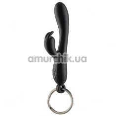 Брелок в виде rabbit-вибратора Diverty Sex, черный - Фото №1