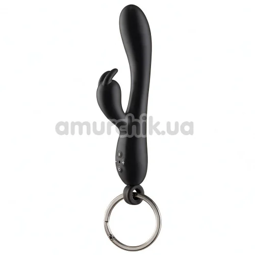 Брелок в виде rabbit-вибратора Diverty Sex, черный