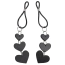 Прикраси для сосків Sex & Mischief Heart Nipple Ties, чорні - Фото №2