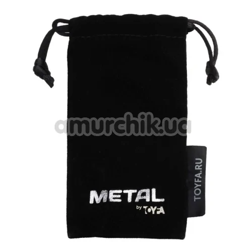 Анальна пробка з прозорим кристалом Toyfa Metal 717050-10, золота