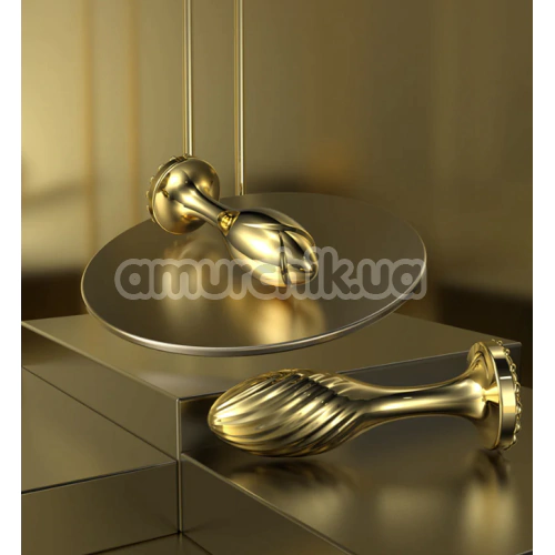 Анальная пробка Lockink Sevanda Pearl Pear-Shape Anal Plug, золотая