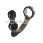 Анальная пробка с эрекционным кольцом Smoke Power Plug & Penisring, серая - Фото №1