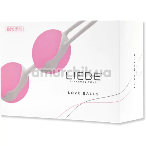 Вагинальные шарики Liebe Pleasure Toys Love Balls, розовые