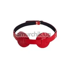 Маска на глаза sLash SUB Leather Mask, красная - Фото №1