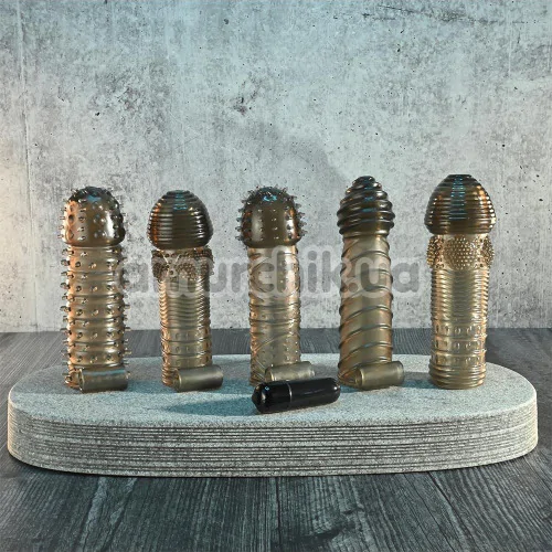 Набір насадок на пеніс Selopa Choose Your Adventure, чорний