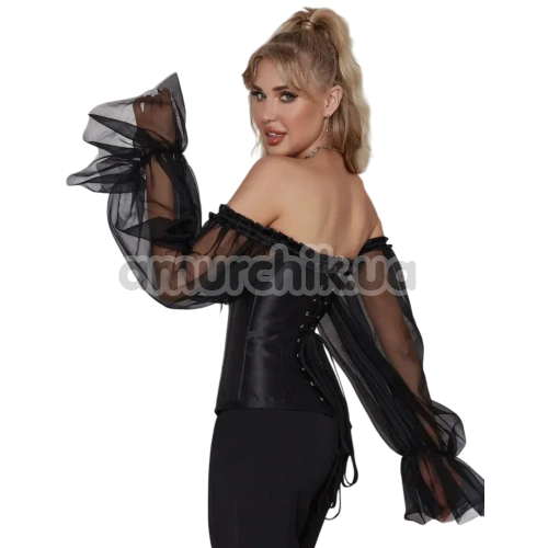 Корсет Star Night Off Shoulder Long Sleeves Corset, черный