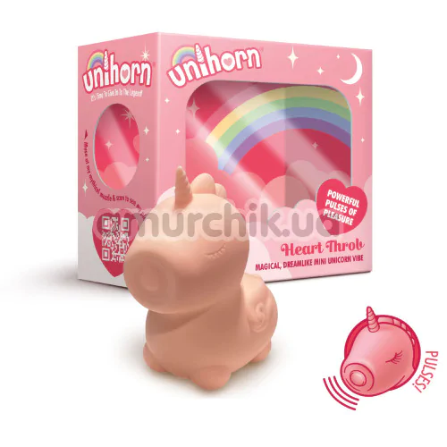 Вибратор Unihorn Heart Throb, розовый
