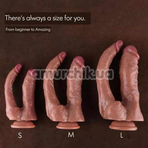 Двойной фаллоимитатор-насадка Hismith Double Penetrator 9.25, телесный
