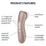 Симулятор орального сексу для жінок з вібрацією Satisfyer Pro 2 +, золотий - Фото №6