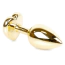 Анальная пробка с зеленым кристаллом Exclusivity Jewellery Gold Heart Plug, золотая - Фото №3