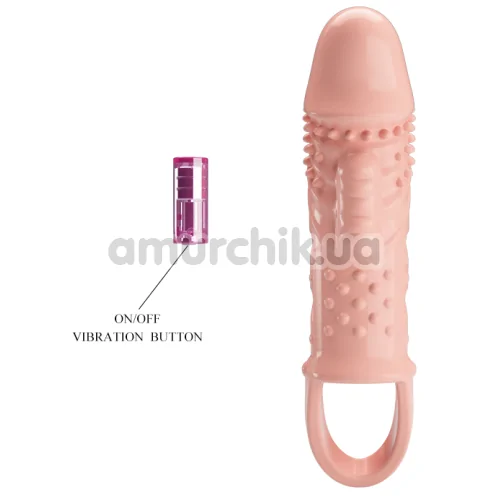 Насадка на пенис с вибрацией Pretty Love Penis Sleeve Cecelia, телесная