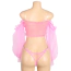 Комплект Star Night Elegant Ruffle Mesh Lingerie Set, розовый: топ + трусики-стринги - Фото №9