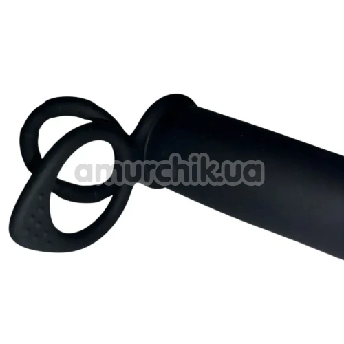 Анальна насадка з вібрацією Double Penetration Vibrator With Remote Controller, чорна